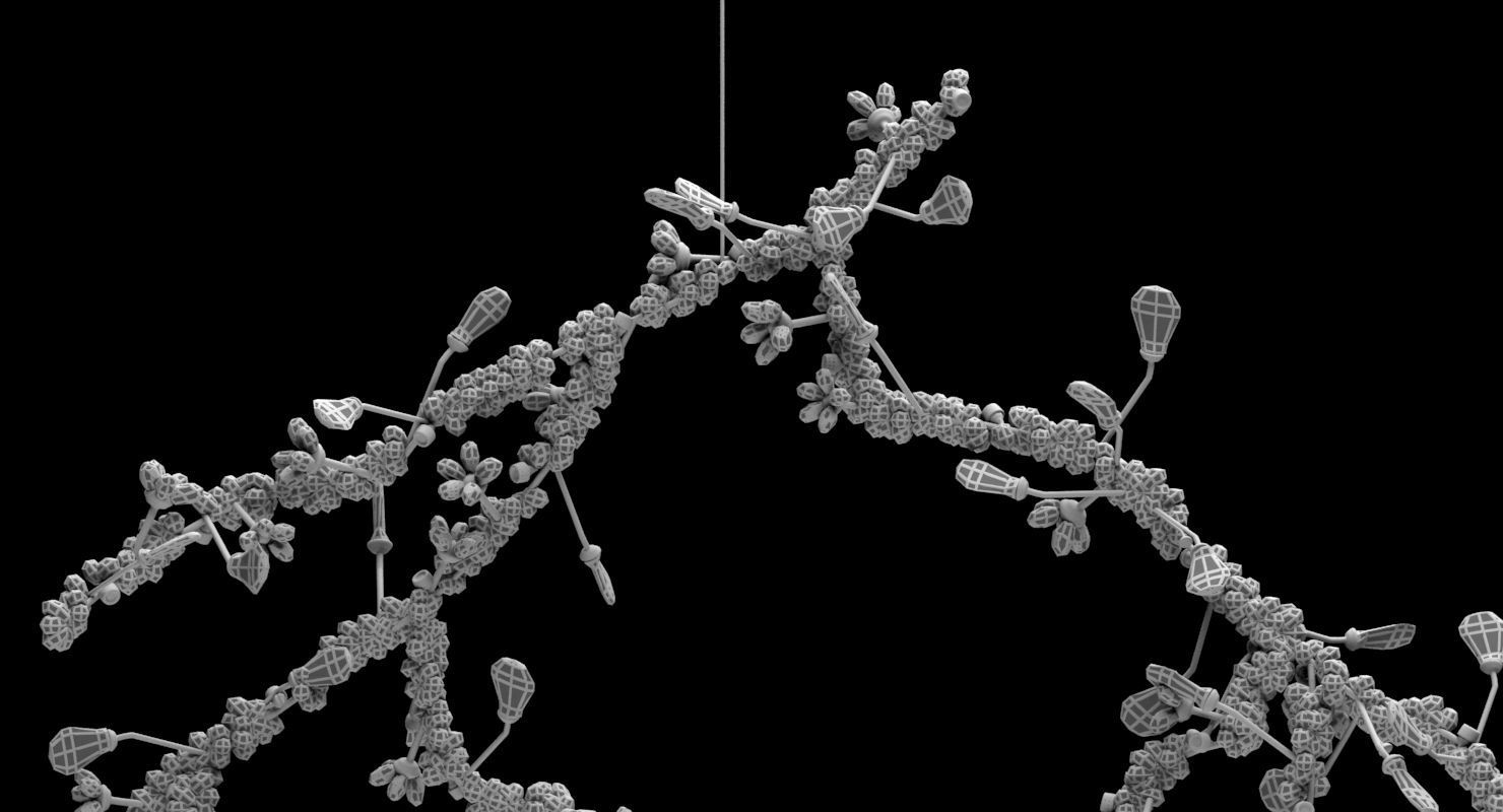 Swarovski Blossom Chandelier 3D model_7