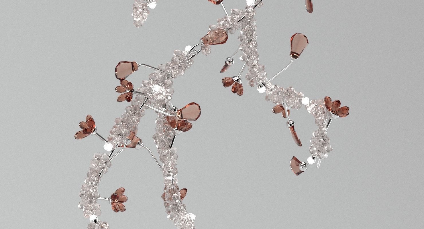 Swarovski Blossom Chandelier 3D model_1