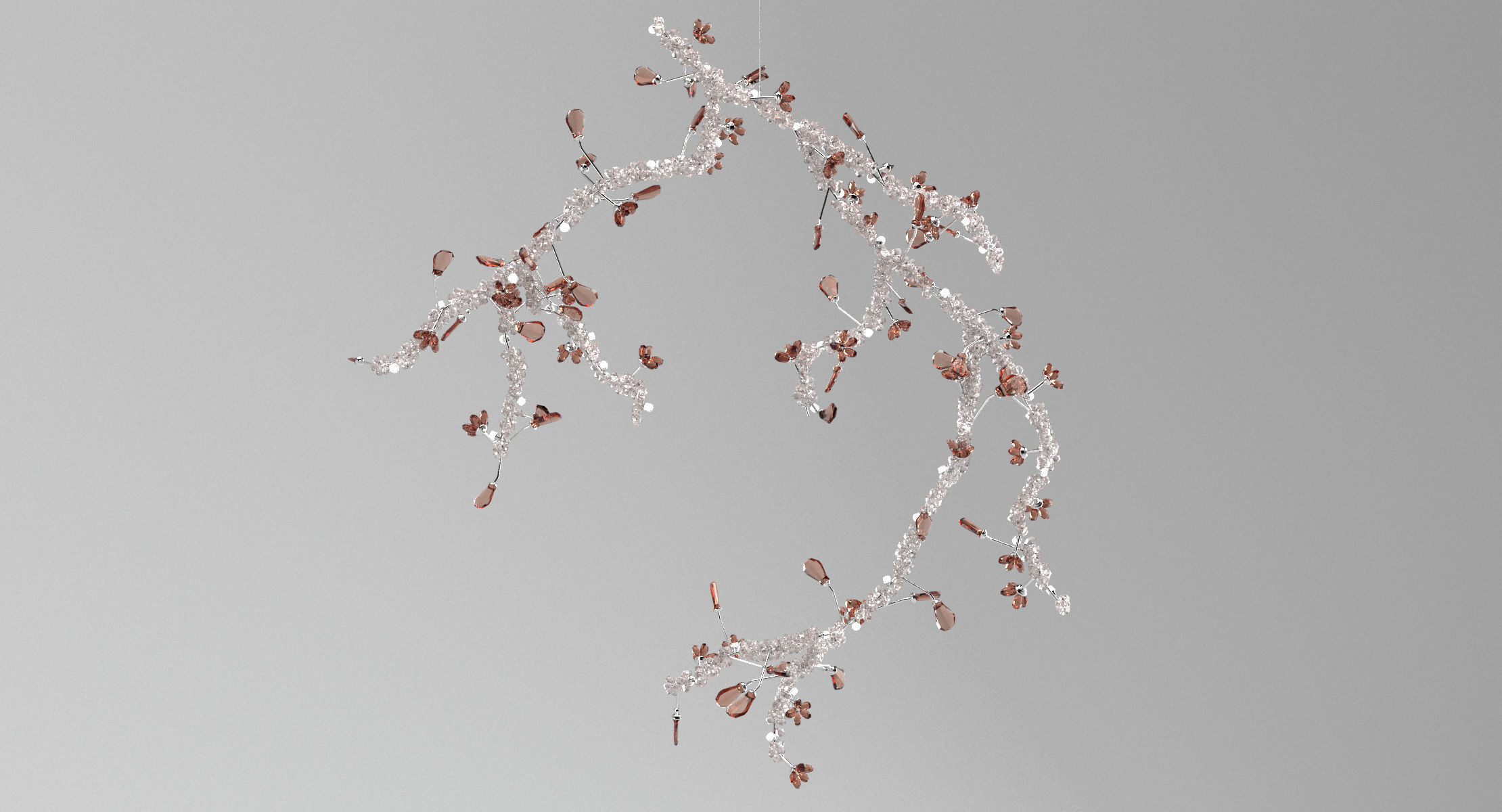Swarovski Blossom Chandelier 3D model_5