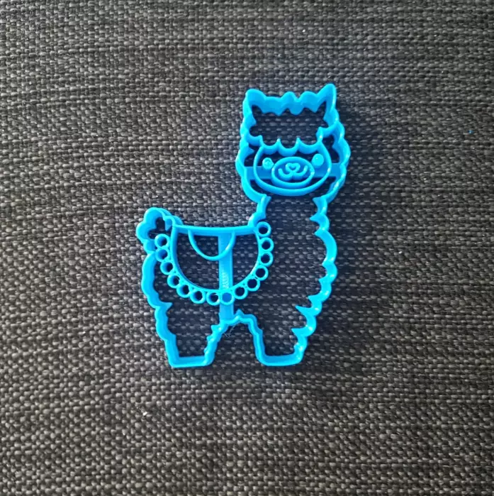 Llama Cookie Cutter 3D print model_0