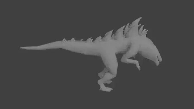 Low-poly Zilla dinosaur