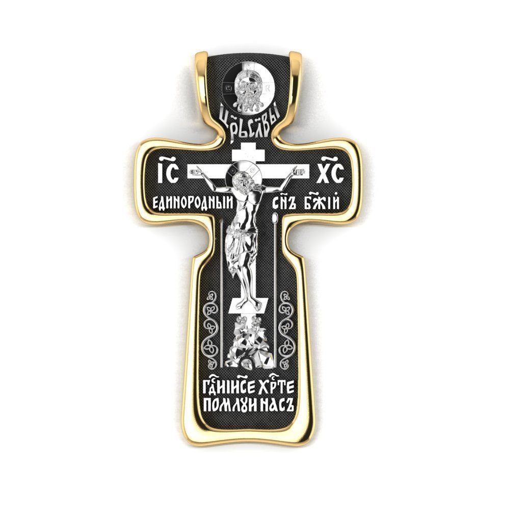 Double sided cross 3D print model_2