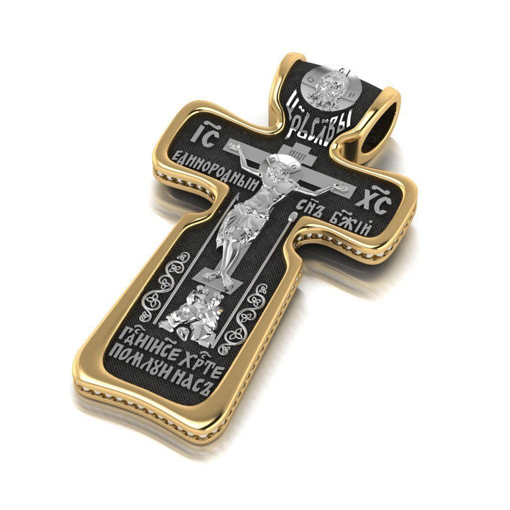 Double sided cross 3D print model_1