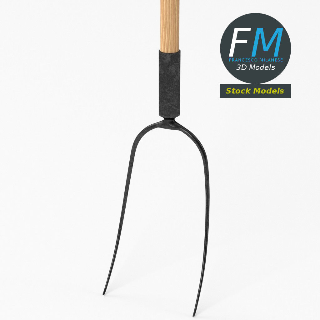 Two-tined pitchfork 3D model_5