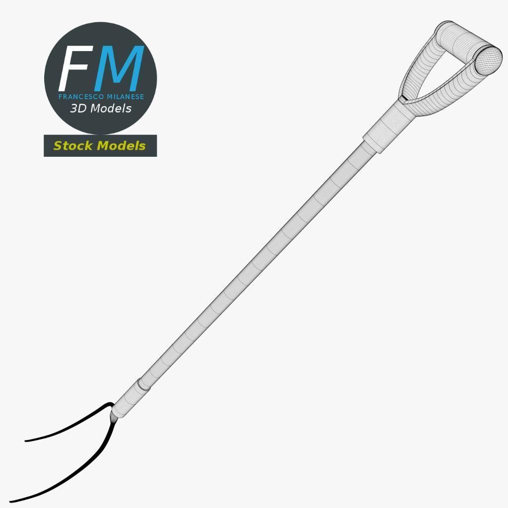 Two-tined pitchfork 3D model_7