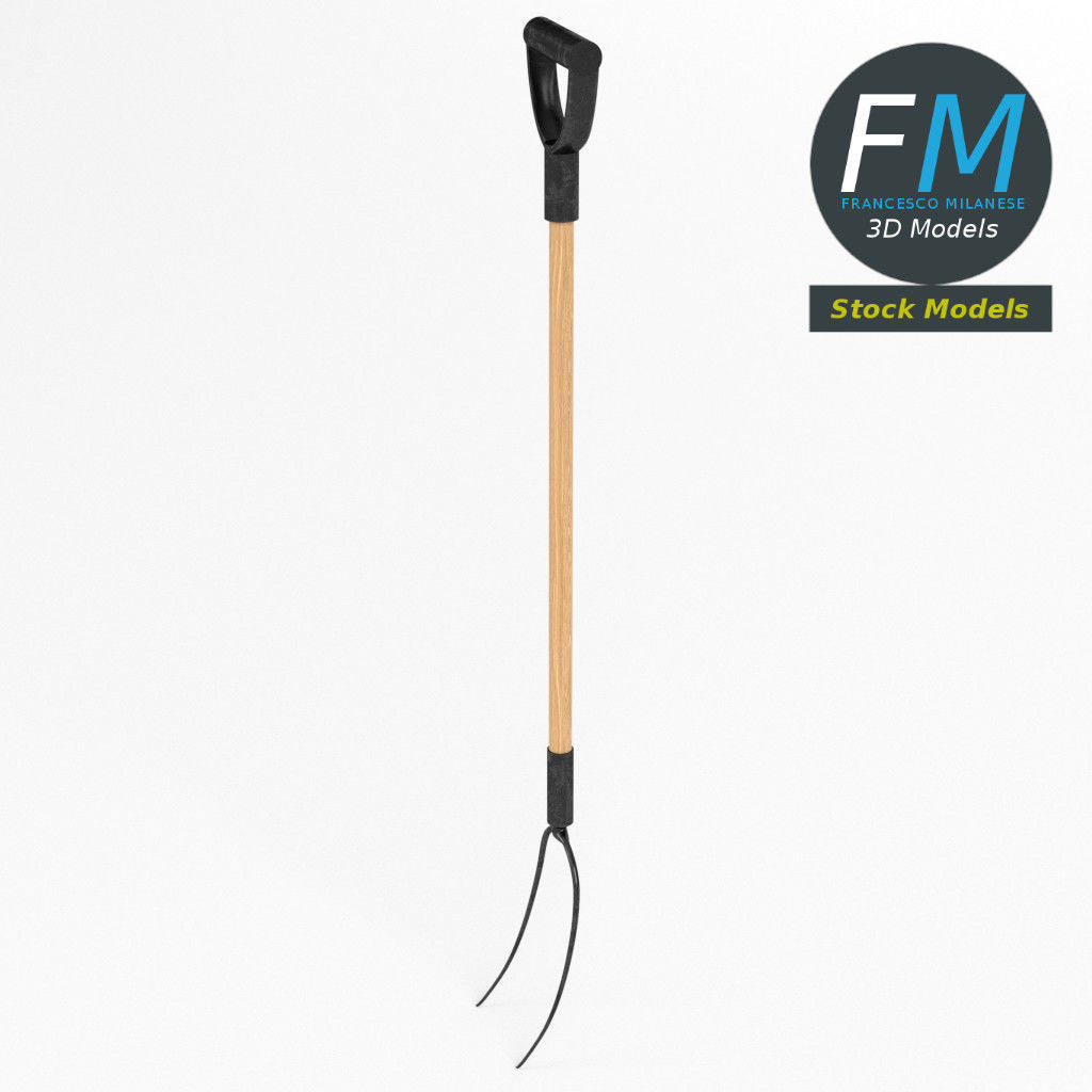 Two-tined pitchfork 3D model_2