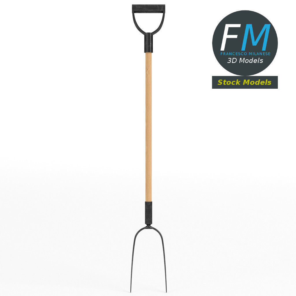 Two-tined pitchfork 3D model_3