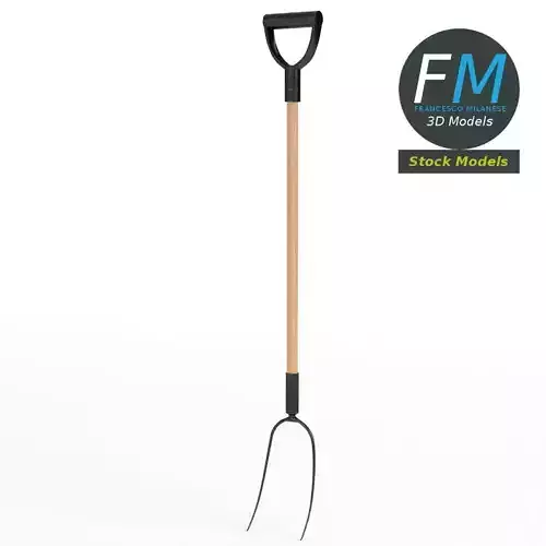 Two-tined pitchfork 3D model