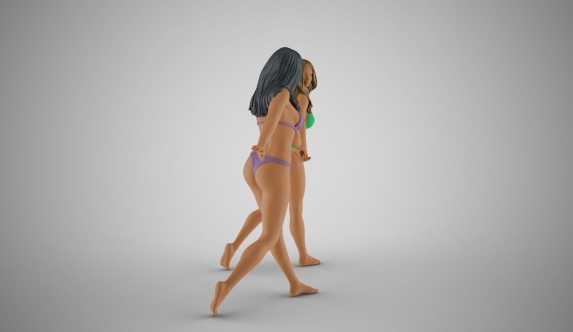 Run Hand in Hand at the Beach 3D print model_6