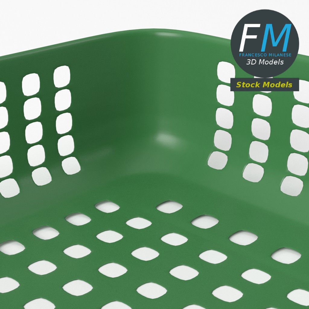Plastic basket 3D model_5