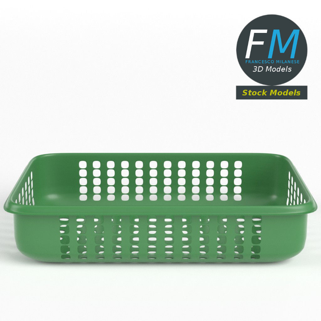 Plastic basket 3D model_4