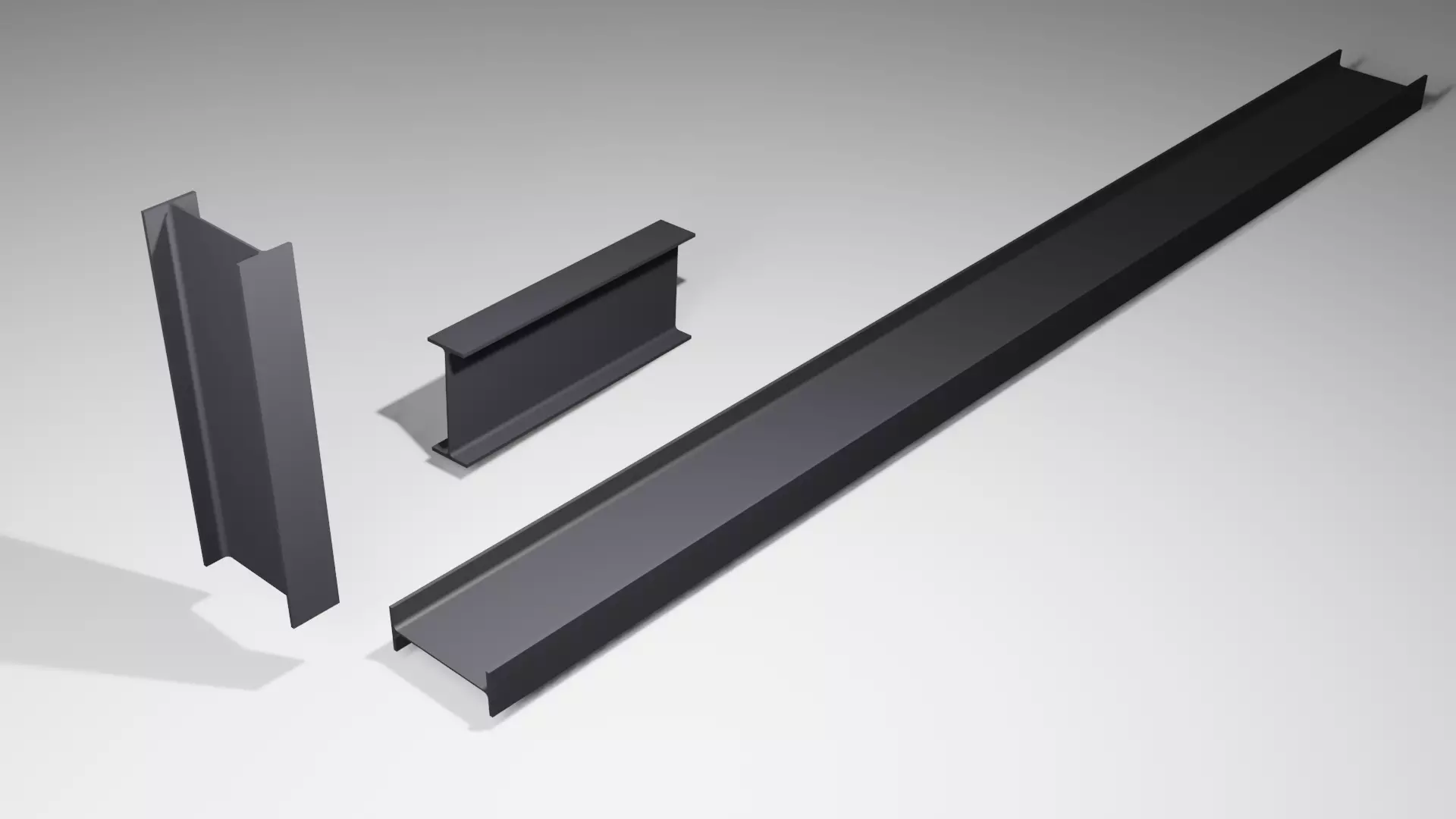 H-beam Steel 800 3D model_0