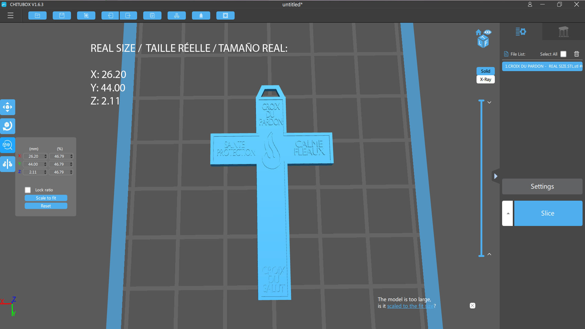Cross of Forgivenes or Cruz del Perdon or Croix du Pardon 3D print model_3