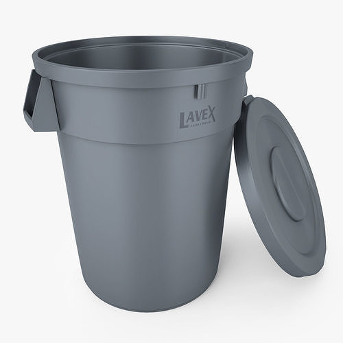 Lavex Janitorial Trash Can 3D Model 3D model