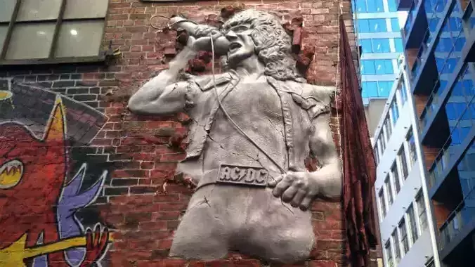 Bon Scott Statue ACDC Lane Melbourne 3D print model