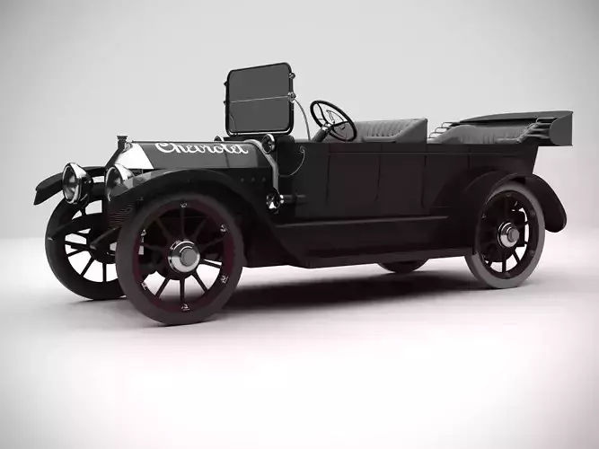 Vintage Antique Car-2 Low-poly 3D model