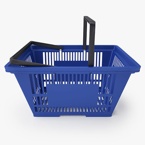 Plastic Shopping Basket 3D Model 3D model