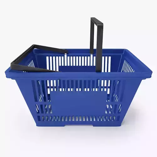Plastic Shopping Basket 3D Model 3D model