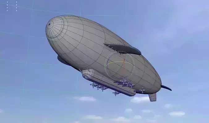 Low Poly Airship Low-poly 3D model