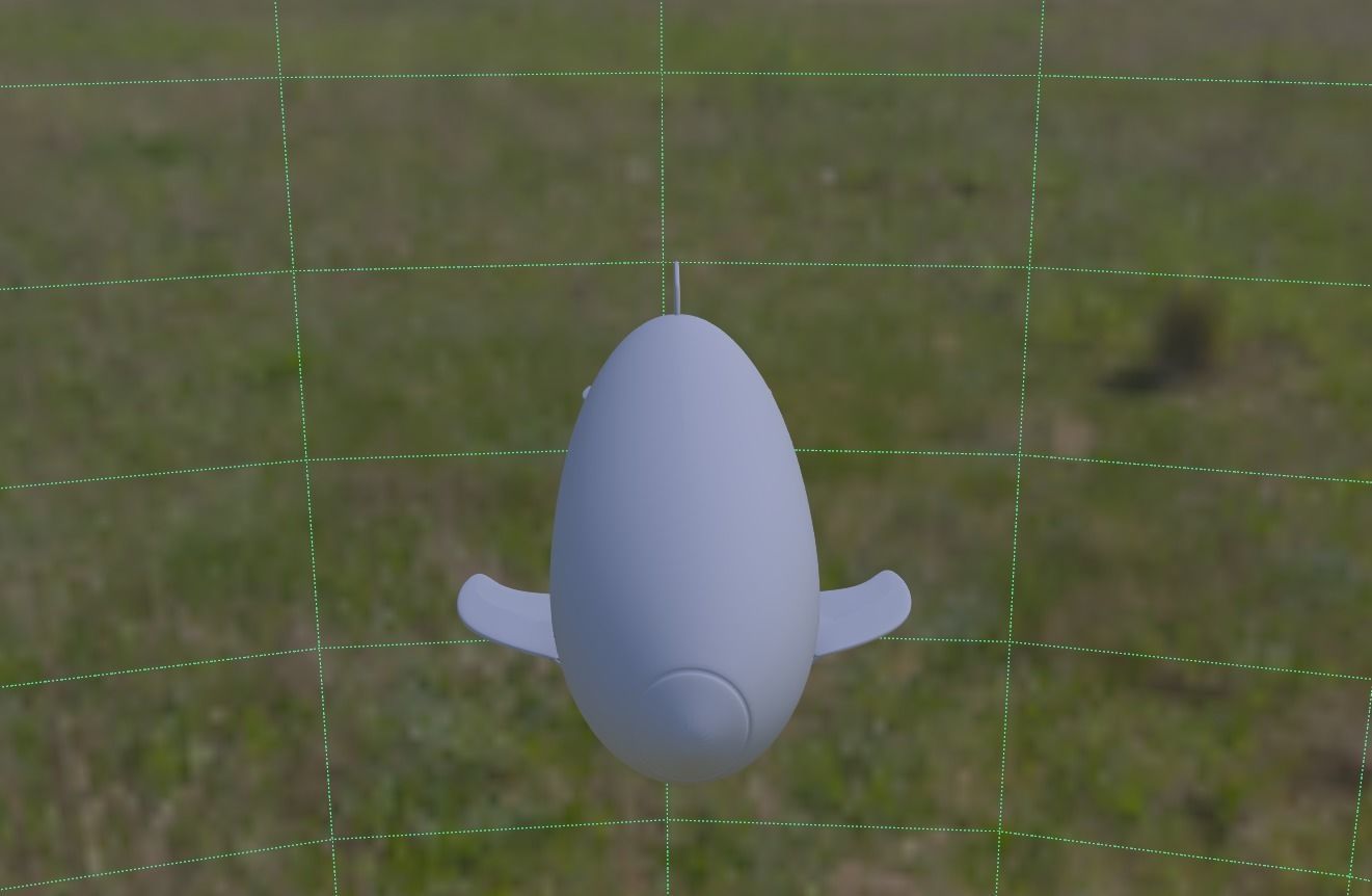 Low Poly Airship Low-poly 3D model_2