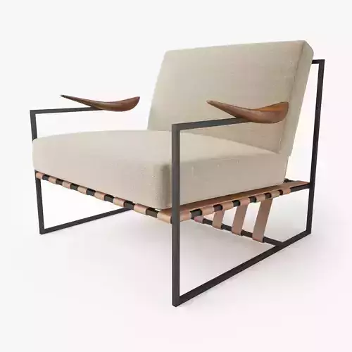 Annette Armchair by Jorge Zalszupin 3D model