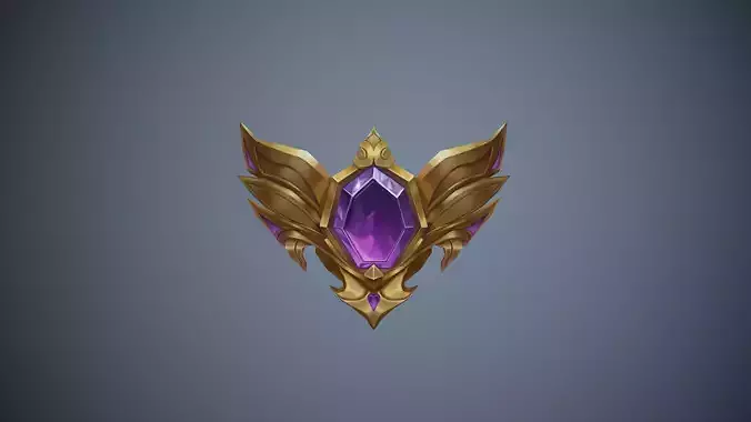 Gem Tag Gold UI --P8 Low-poly 3D model