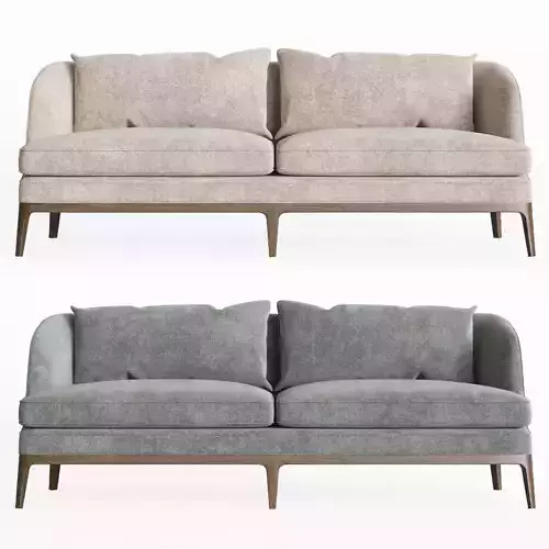 CrateBarrel Seychelles Wood Trim Sofa