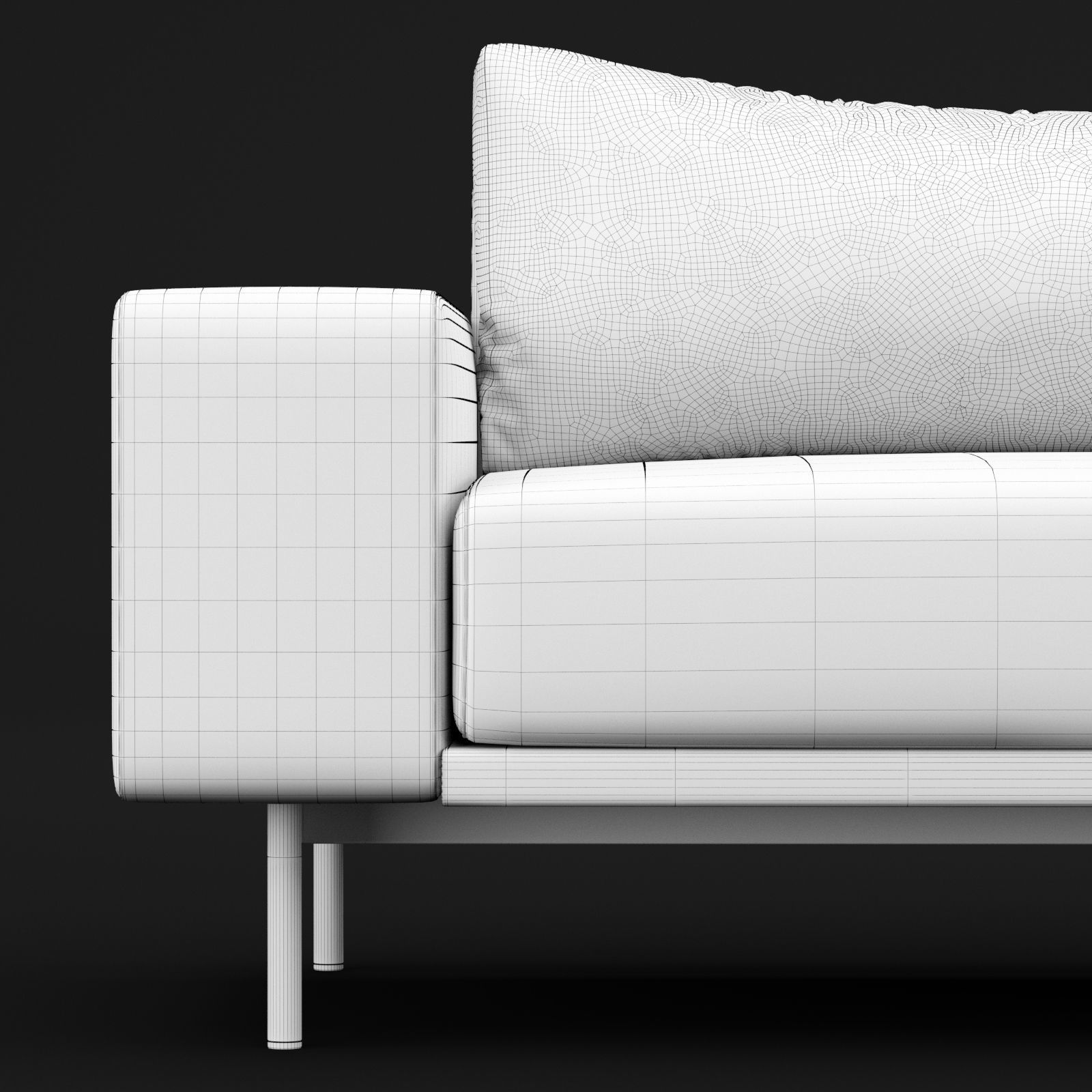 Sofa piu double 250 and cara 100 cofe table BT design 3D model_17