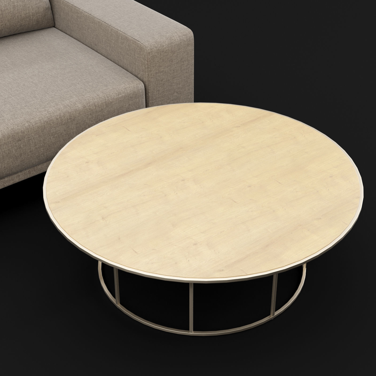 Sofa piu double 250 and cara 100 cofe table BT design 3D model_10