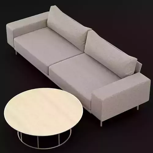 Sofa piu double 250 and cara 100 cofe table BT design