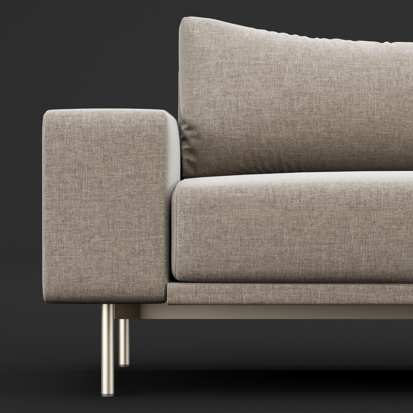 Sofa piu double 250 and cara 100 cofe table BT design 3D model_16