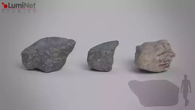 Big Rock European foliage 1 of 20 Low-poly 3D model