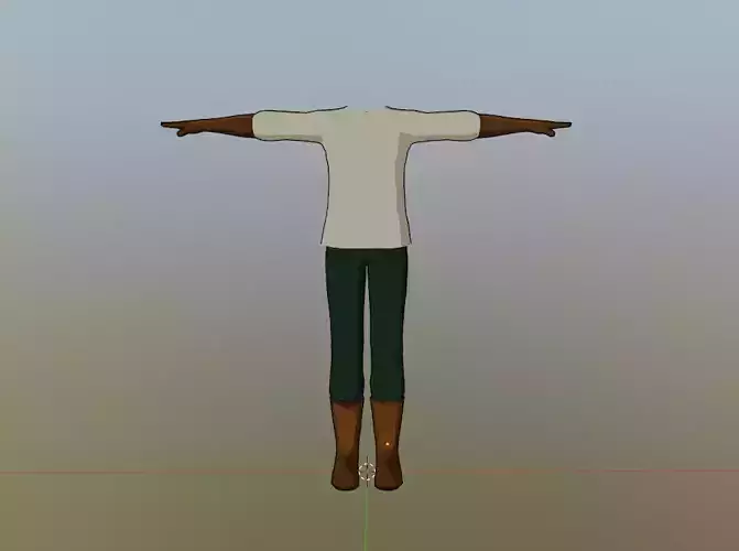 Anime Outfit - Adventurer Low-poly 3D model