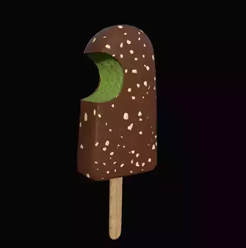 Ice-cream chocolate popsicle on stick