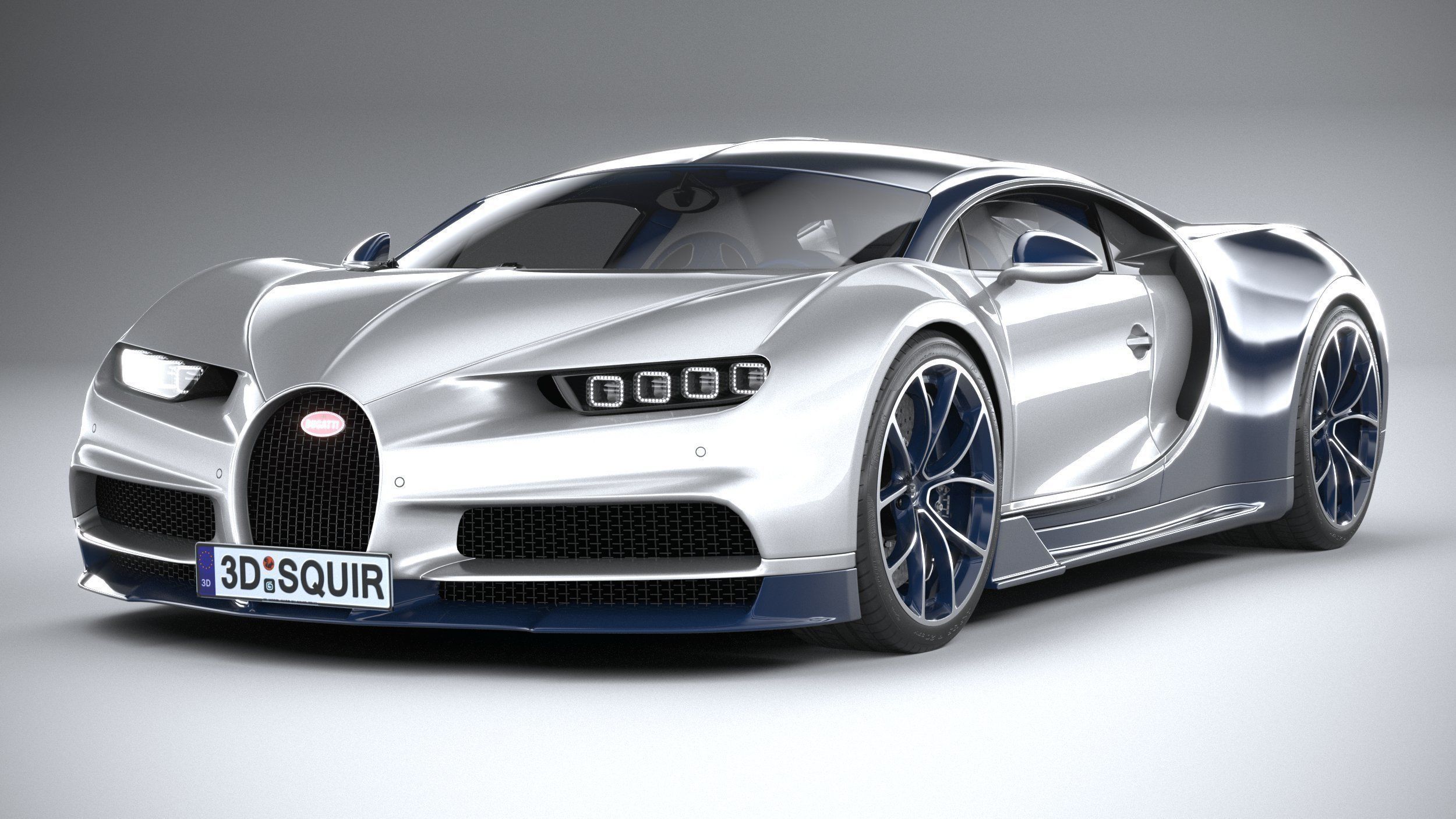 Bugatti Chiron 2020 3D model_2