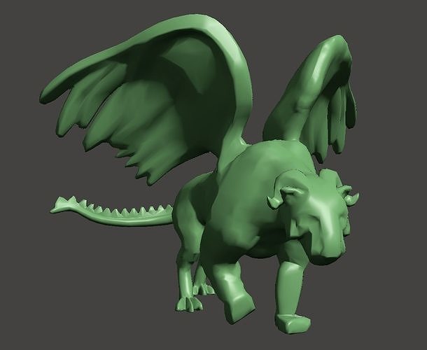 pepita dog with wings 3D print model