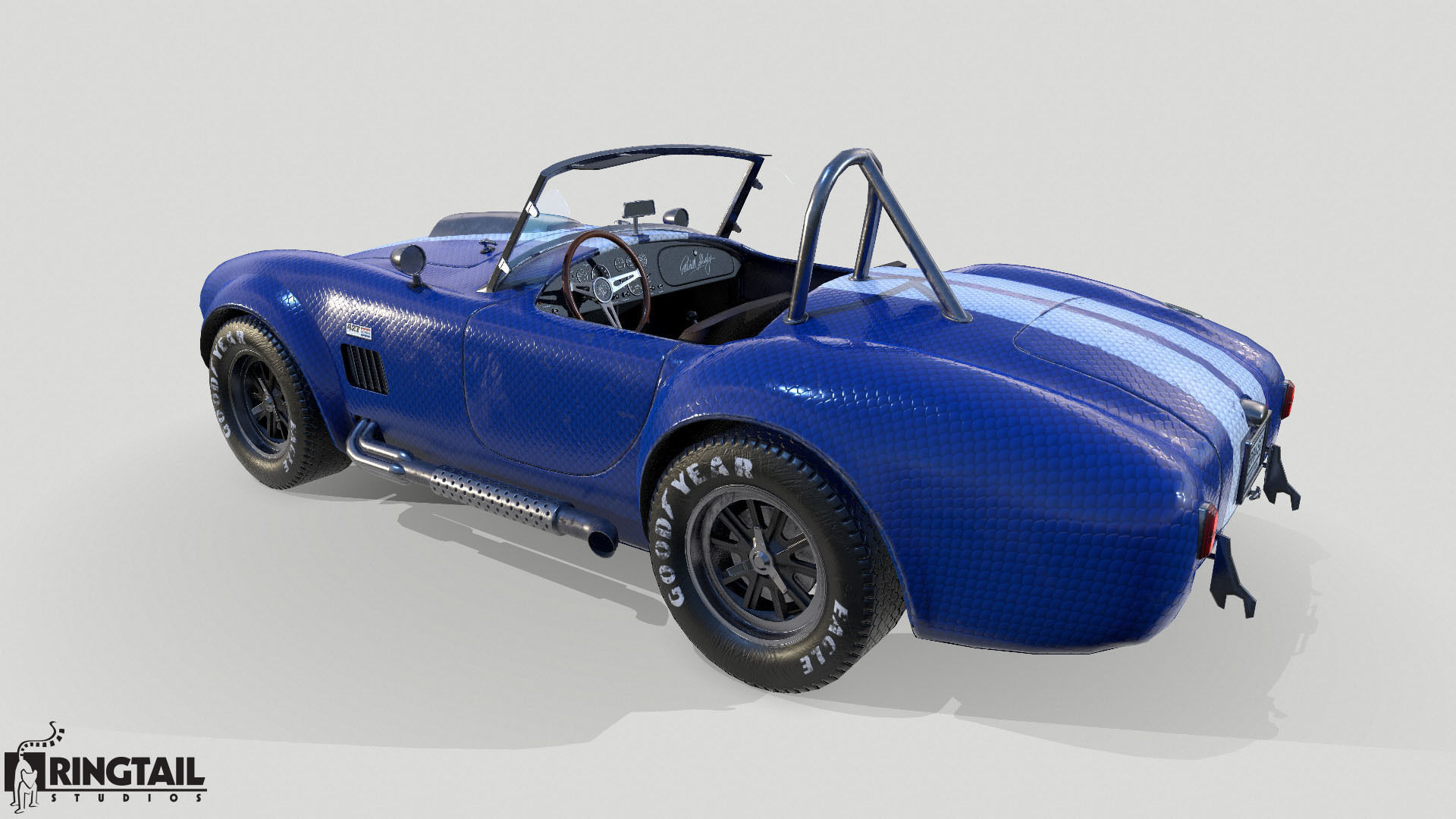 Cobra Car Low-poly 3D model_8