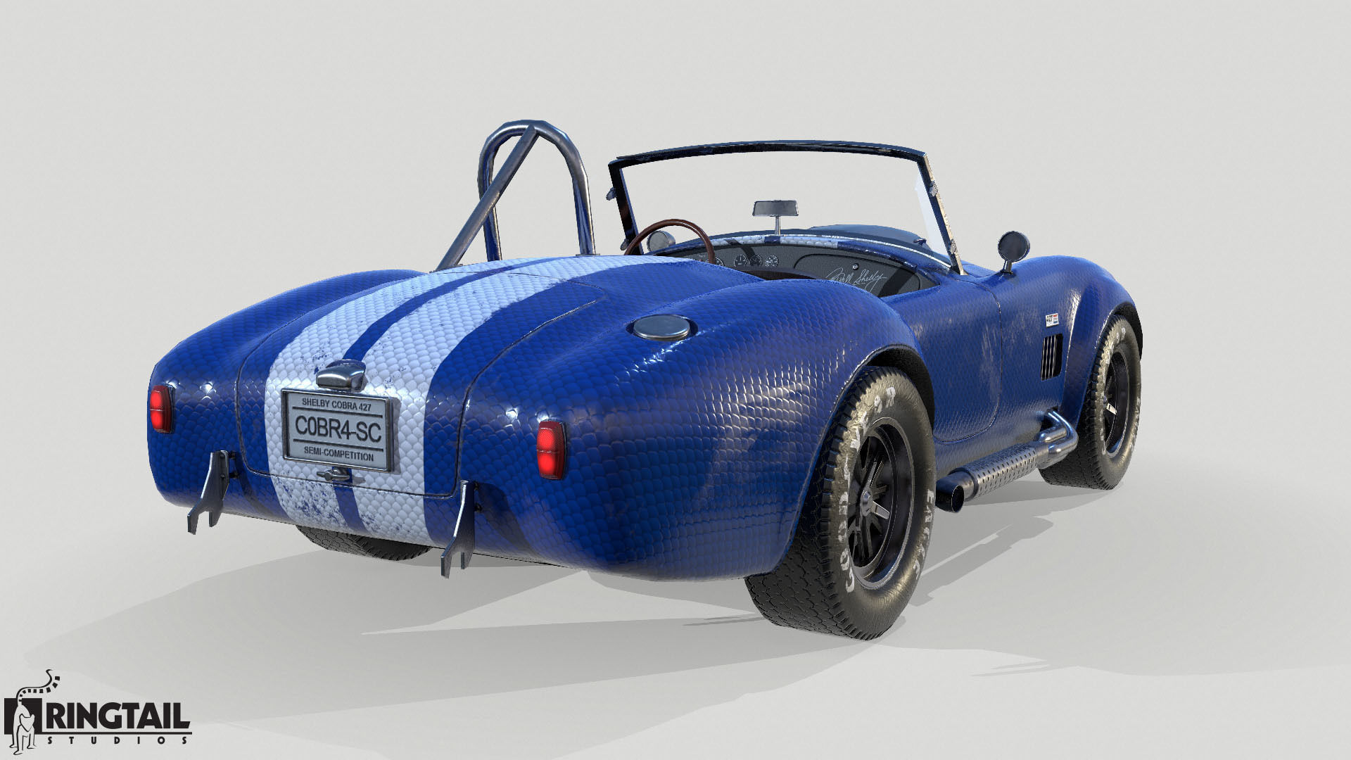 Cobra Car Low-poly 3D model_6