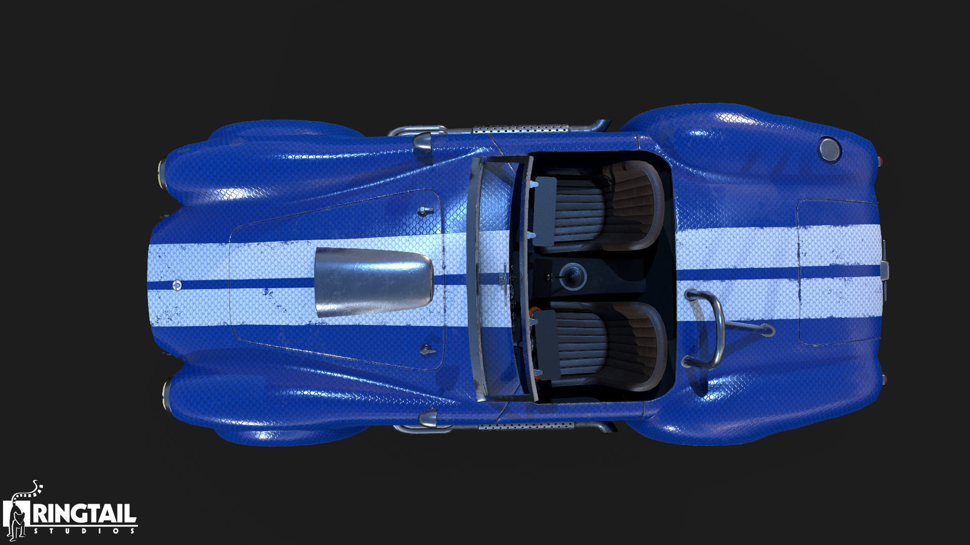 Cobra Car Low-poly 3D model_4