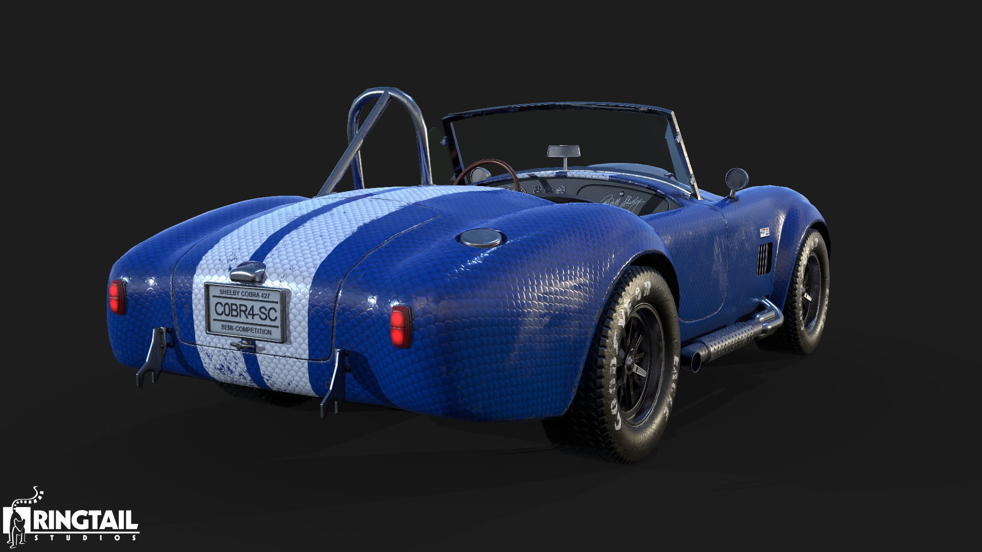 Cobra Car Low-poly 3D model_3