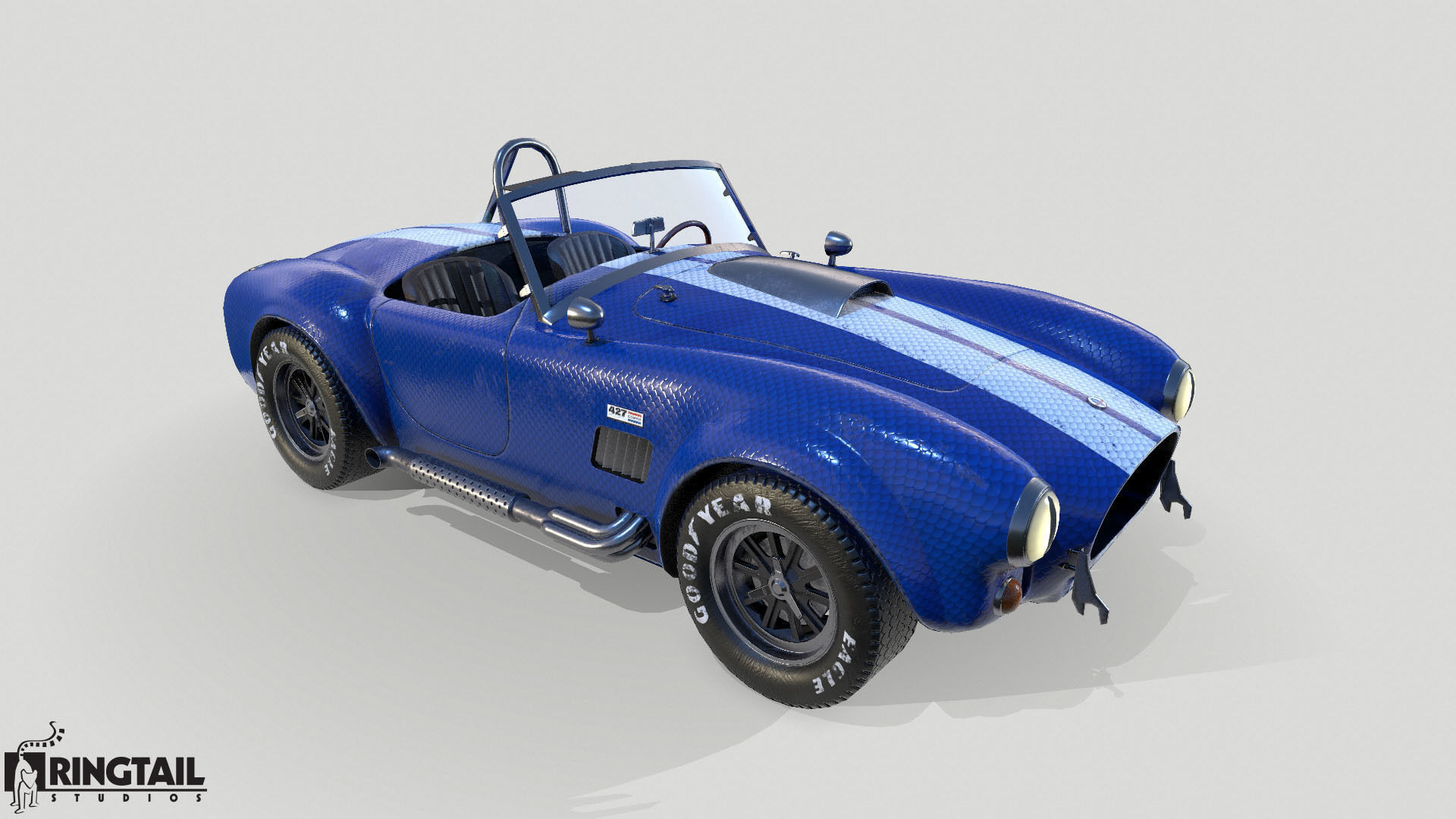 Cobra Car Low-poly 3D model_9