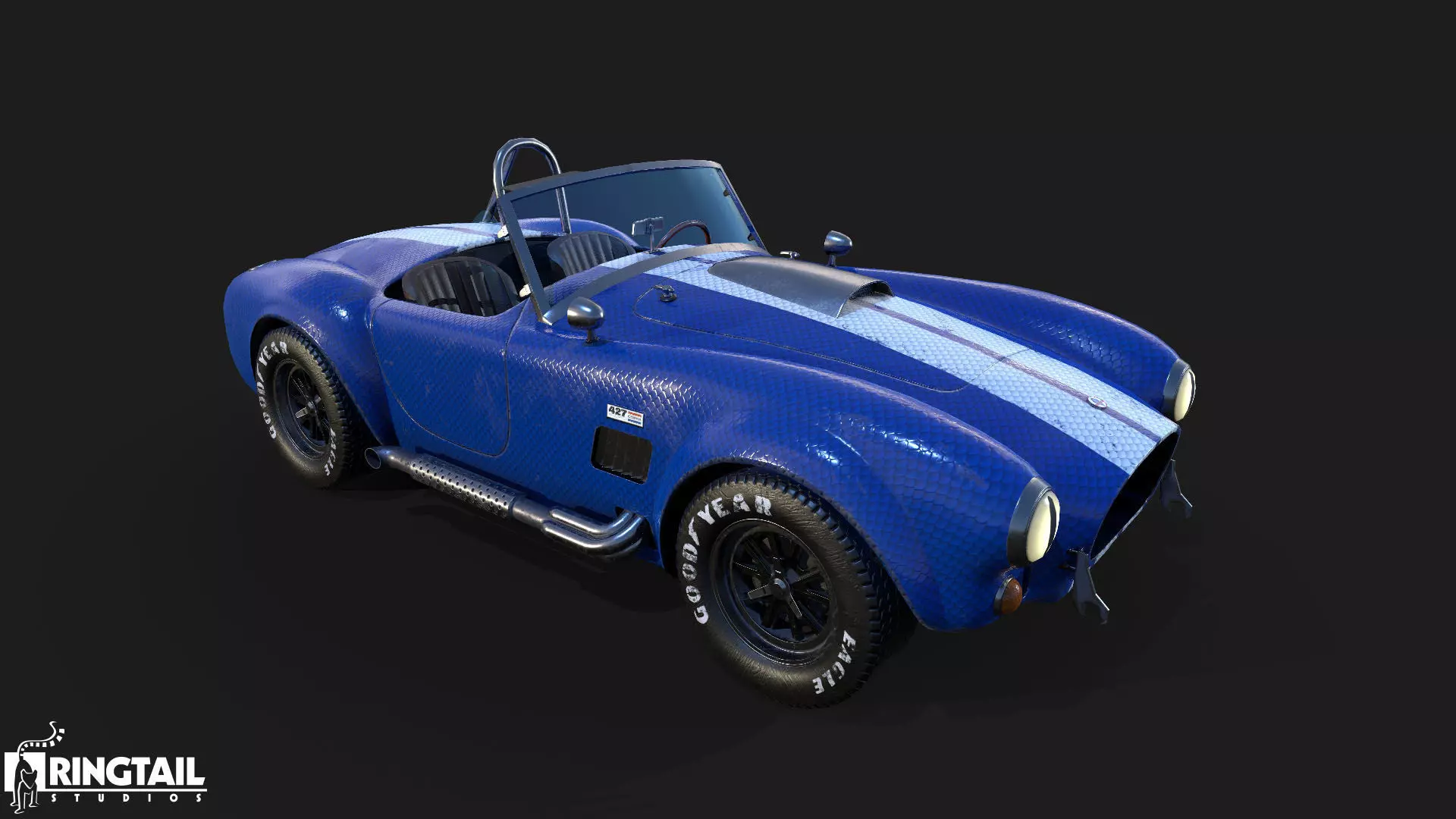 Cobra Car Low-poly 3D model_0