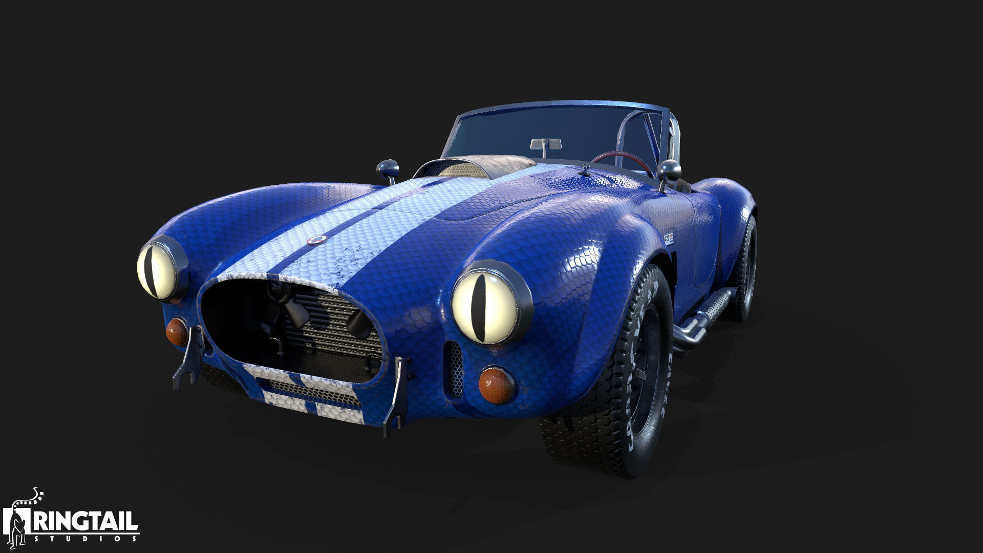 Cobra Car Low-poly 3D model_1