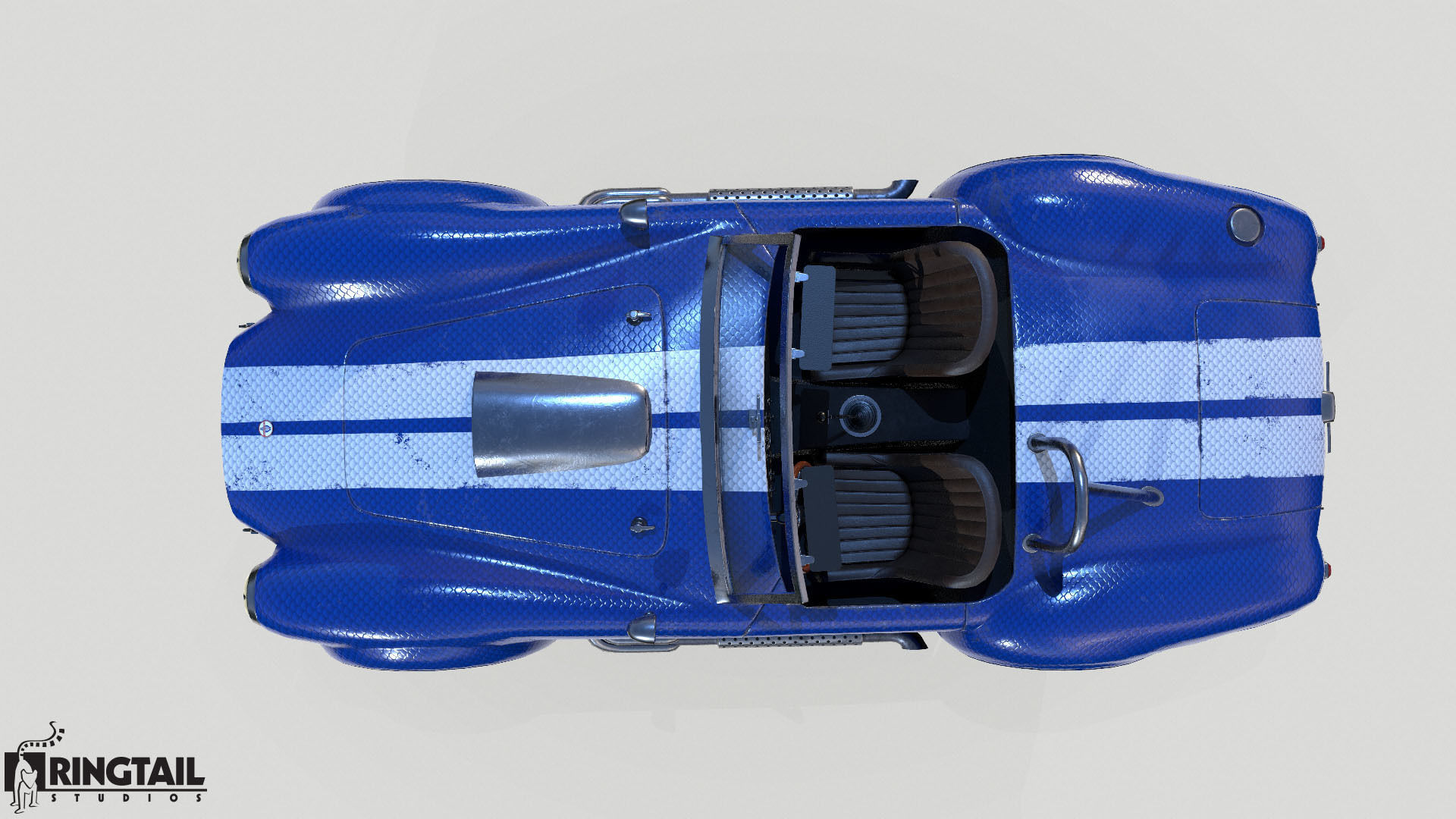 Cobra Car Low-poly 3D model_7