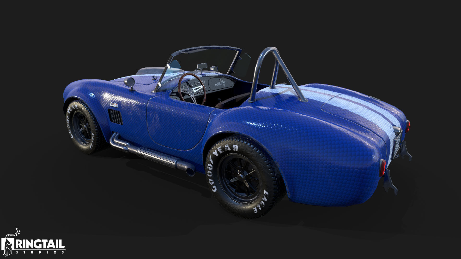 Cobra Car Low-poly 3D model_2
