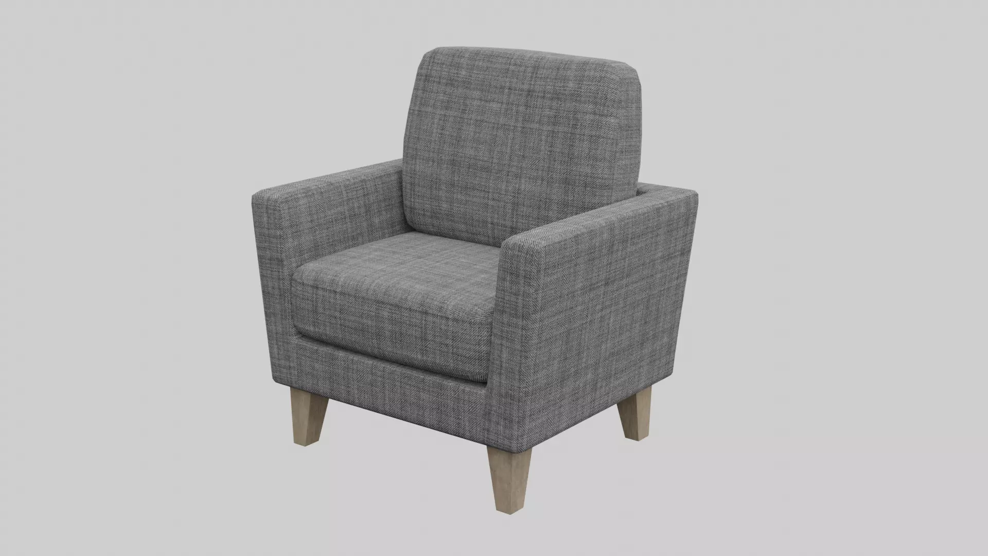 Sofa-grey pattern fabric Low-poly 3D model_0