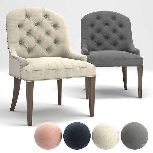 Chair Lorraine Tufted 3D model
