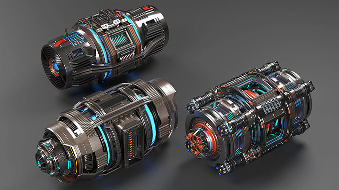 Sci Fi Mega Elements KITBASH - SUBDIVISION READY - pack 2 3D model