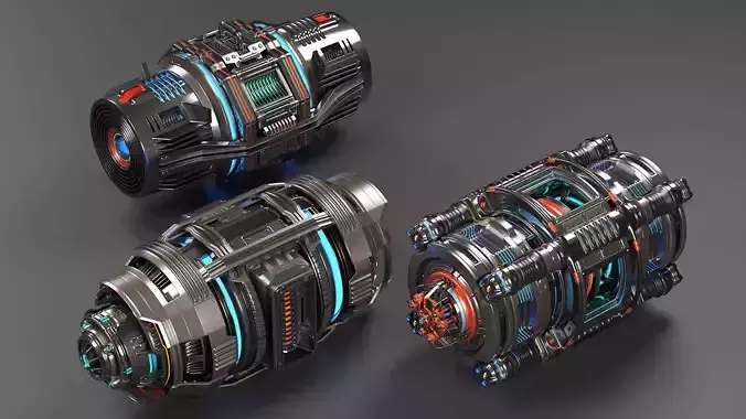 Sci Fi Mega Elements KITBASH - SUBDIVISION READY - pack 2