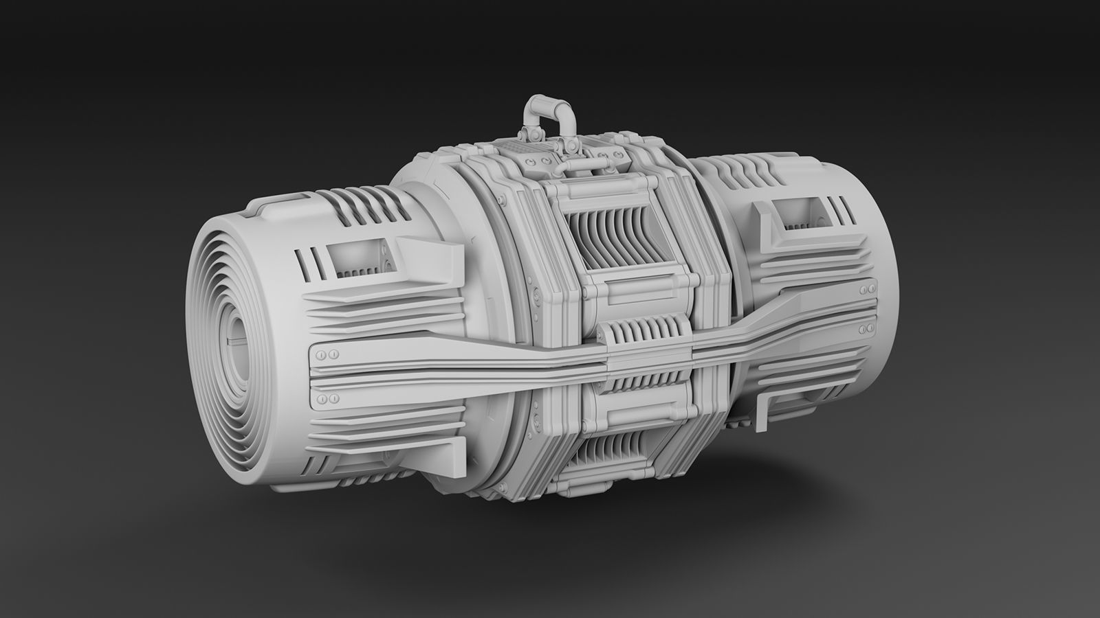 Sci Fi Mega Elements KITBASH - SUBDIVISION READY - pack 2 3D model_13